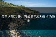 每日大赛科普：丑闻背后5大爆点的隐情