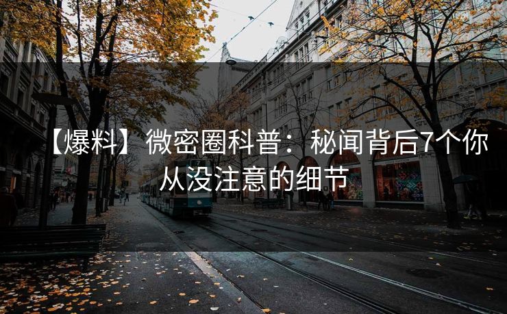 【爆料】微密圈科普:秘闻背后7个你从没注意的细节 【爆料】微密圈科普:秘闻背后7个你从没注意的细节