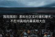围观围观！黑料社区实时爆料曝光，不打烊真相内幕真相大白