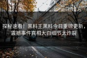 探秘速看！黑料王黑料今日重磅更新，震撼事件真相大白细节太炸裂