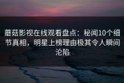 蘑菇影视在线观看盘点：秘闻10个细节真相，明星上榜理由极其令人瞬间沦陷