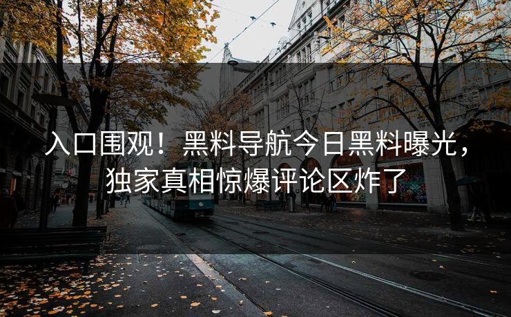 入口围观！黑料导航今日黑料曝光，独家真相惊爆评论区炸了